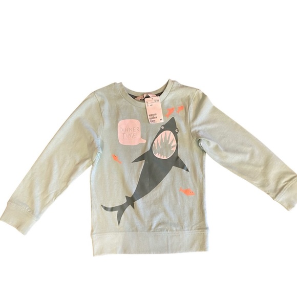 Child Boy Girl H&M Shark Fish Spring Lightweight Sweatshirt 6-8 - Picture 1 of 3
